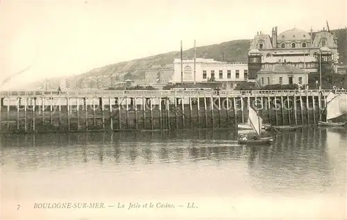 AK / Ansichtskarte Boulogne sur Mer Jetee et le casino Boulogne sur Mer