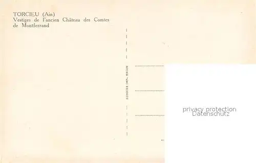 AK / Ansichtskarte Torcieu Vestiges de l ancien Chateau des Comtes de Montferrand Torcieu