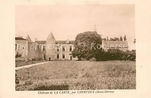 AK / Ansichtskarte Cherveux Chateau de La Carte Schloss Cherveux