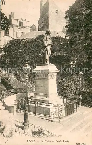 AK / Ansichtskarte Blois_Loir_et_Cher Statue de Denis Papin Monument Blois_Loir_et_Cher