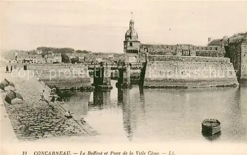 AK / Ansichtskarte Concarneau_Finistere Le beffroi et pont de la ville close Concarneau_Finistere
