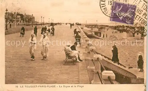 AK / Ansichtskarte Le_Touquet Paris Plage La Digue et la Plage Le_Touquet Paris Plage