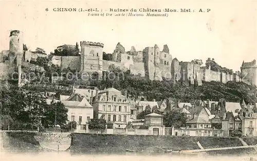 AK / Ansichtskarte Chinon_Indre_et_Loire Ruines du Chateau Chinon_Indre_et_Loire