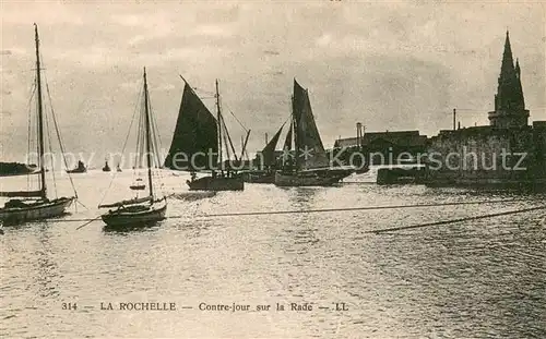 AK / Ansichtskarte La_Rochelle_Charente Maritime Contre jur sur la Rade La_Rochelle