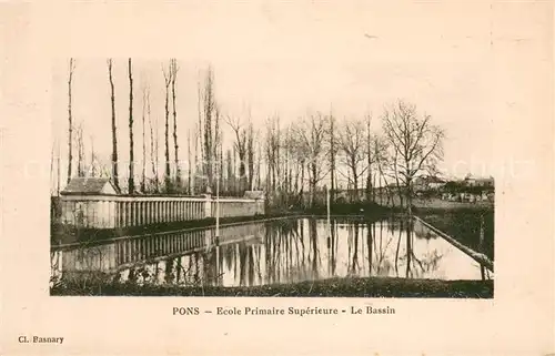 AK / Ansichtskarte Pons Ecole Primaire Superieure Le Bassin Pons