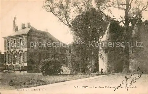AK / Ansichtskarte Vallery Les deux Chateaux Vue d ensemble Vallery