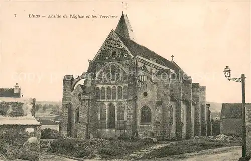 AK / Ansichtskarte Linas Abside de lElise et les Verrieres Linas