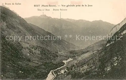 AK / Ansichtskarte Sixt Fer a Cheval Vue generale prise de la Joux Pointe de Salles Tete a lAne Pointe Pelouse Sixt Fer a Cheval