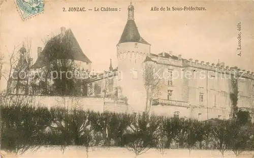 AK / Ansichtskarte Jonzac Le Chateau Aile de la Sous Prefecture Jonzac