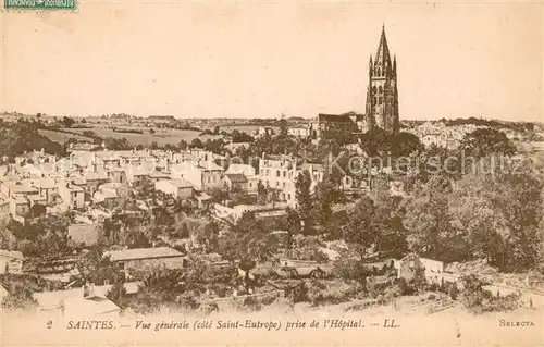 AK / Ansichtskarte Saintes_Charente Maritime Vue generale prise de l Hopital Saintes Charente Maritime