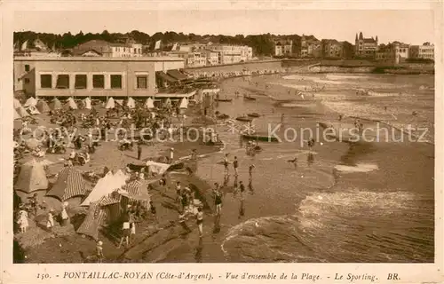 AK / Ansichtskarte Royan_Charente Maritime Vue densemble de la Plage Le Sporting Royan Charente Maritime