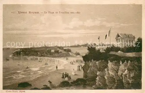 AK / Ansichtskarte Royan_Charente Maritime La Plage de Foneillon vers 1860 Royan Charente Maritime