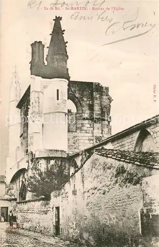AK / Ansichtskarte Saint Martin de Re Ruines de l Eglise Saint Martin de Re