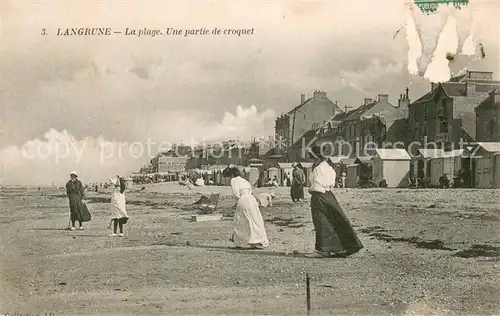 AK / Ansichtskarte Langrune sur Mer La plage une partie de croquet Langrune sur Mer