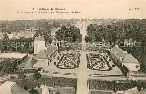 AK / Ansichtskarte Balleroy Chateau vue des jardins et du bourg Balleroy