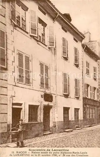 AK / Ansichtskarte Macon_Saone et Loire Maison natale du poete Alphonse Marie Louis de Lamartine Macon Saone et Loire
