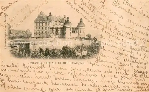 AK / Ansichtskarte Hautefort Chateau Schloss Hautefort