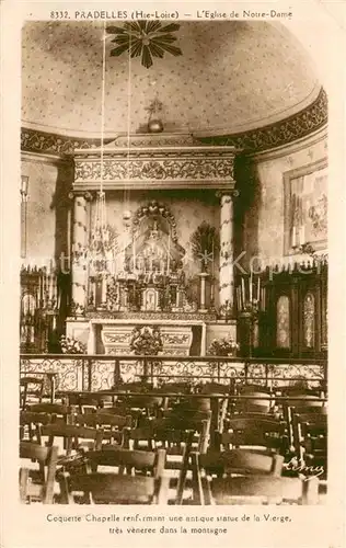 AK / Ansichtskarte Pradelles_Haute Loire Eglise de Notre Dame Chapelle Pradelles_Haute Loire