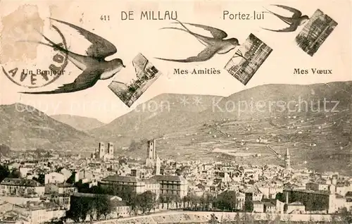 AK / Ansichtskarte Millau_Aveyron Panorama Briefschwalben Millau_Aveyron