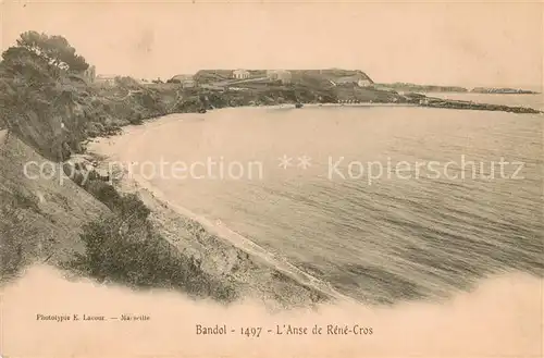 AK / Ansichtskarte Bandol L Anse de Rene Cros Bandol