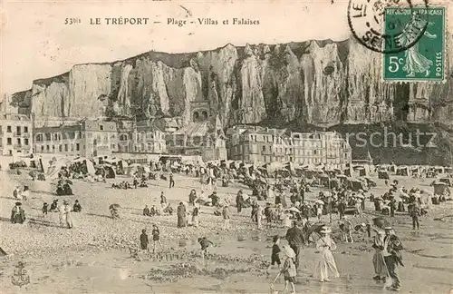 AK / Ansichtskarte Le_Treport Plage Villas et Falaises Le_Treport