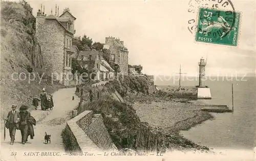 AK / Ansichtskarte Saint Brieuc_Cotes d_Armor Sous la Tour Le Chemin du Phare Saint Brieuc_Cotes d