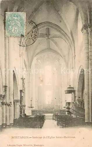 AK / Ansichtskarte Montargis_Loiret Interieur de lEglise Sainte Madeleine Montargis Loiret