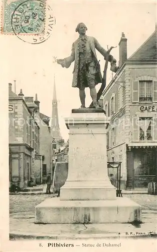 AK / Ansichtskarte Pithiviers_Loiret Statue de Duhamel Pithiviers Loiret
