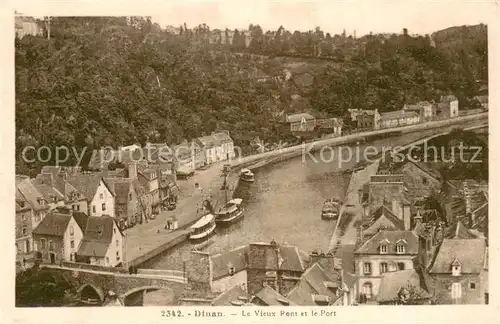 AK / Ansichtskarte Dinan Le Vieux Pont et le Port Dinan