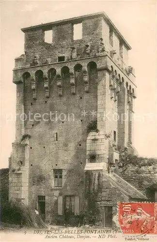 AK / Ansichtskarte Druyes les Belles Fontaines Ancien Chateau Donjon Druyes les Belles Fontaines