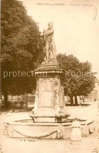 AK / Ansichtskarte Chalon sur Saone Fontaine Neptuna Chalon sur Saone