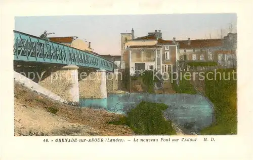 AK / Ansichtskarte Grenade sur l_Adour Le nouveau Pont sur l Adour Grenade sur l Adour