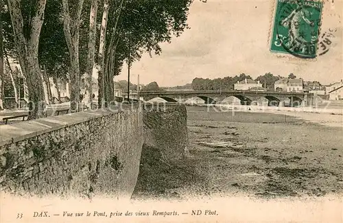AK / Ansichtskarte Dax_Landes Vue sur le Pont prise des vieux Remparts Dax_Landes