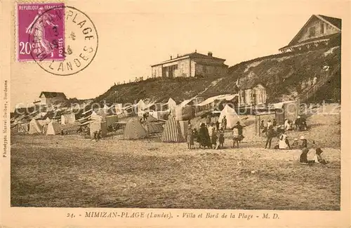 AK / Ansichtskarte Mimizan_Plage Villa et Bord de la Plage Mimizan_Plage