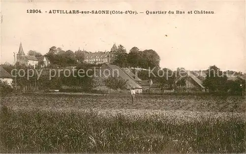 AK / Ansichtskarte Auvillars sur Saone Quartier du Bas et le chateau Auvillars sur Saone