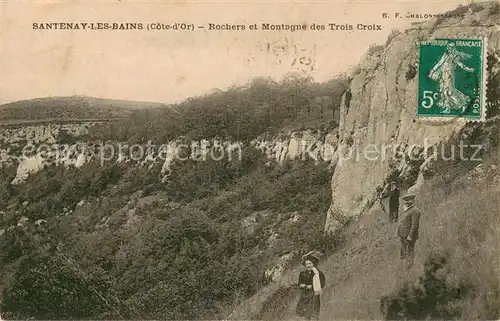 AK / Ansichtskarte Santenay_Cote d_Or Rochers et Montagne des Troix Croix Santenay_Cote d_Or