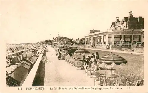 AK / Ansichtskarte Pornichet Boulevard des Oceanides et la plage vers La Baule Promenade Pornichet