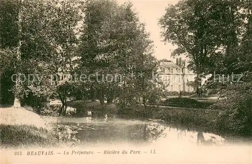 AK / Ansichtskarte Beauvais_Oise La Prefecture Riviere du parc 