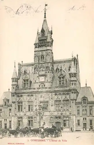 AK / Ansichtskarte Compiegne_Oise Hotel de Ville Rathaus Compiegne Oise