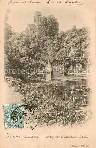 AK / Ansichtskarte Saint Ceneri le Gerei Bords de la riviere vue sur l eglise Saint Ceneri le Gerei