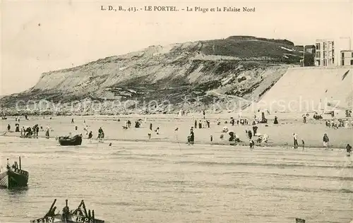 AK / Ansichtskarte Le_Portel La plage et la failaise nord Le_Portel