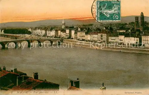 AK / Ansichtskarte Macon_Saone et Loire Vue generale Pont sur la Saone Macon Saone et Loire