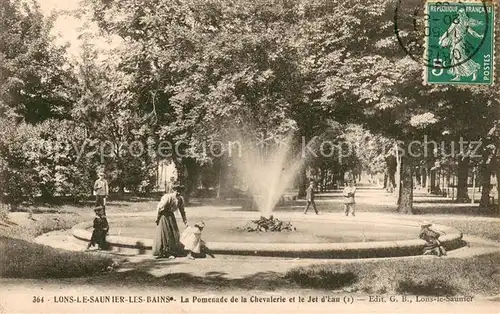 AK / Ansichtskarte Lons le Saunier_Jura Promenade de la Chevalerie et le Jet d Eau Lons le Saunier_Jura
