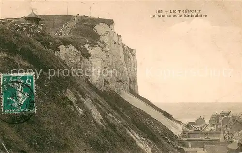 AK / Ansichtskarte Le_Treport La falaise et le funiculaire Le_Treport