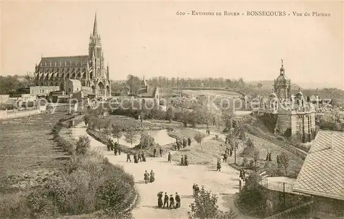 AK / Ansichtskarte Bonsecours_France Vue du plateau Bonsecours France