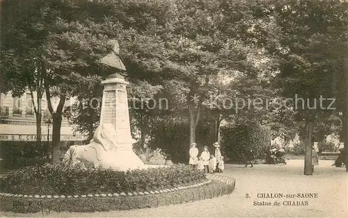 AK / Ansichtskarte Chalon sur Saone Statue de Chabas Monument Chalon sur Saone