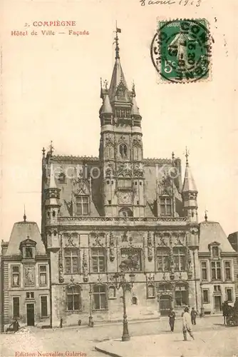 AK / Ansichtskarte Compiegne_Oise Hotel de Ville Rathaus Compiegne Oise