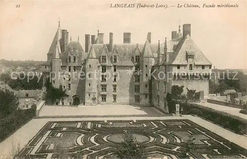 AK / Ansichtskarte Langeais Chateau facade meridionale Parc Schloss Park Langeais