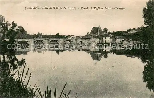 AK / Ansichtskarte Saint Junien Pont sur la Vienne Eglise Notre Dame Saint Junien