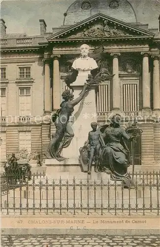 AK / Ansichtskarte Chalons sur Marne Monument de Carnot Statue Buste 